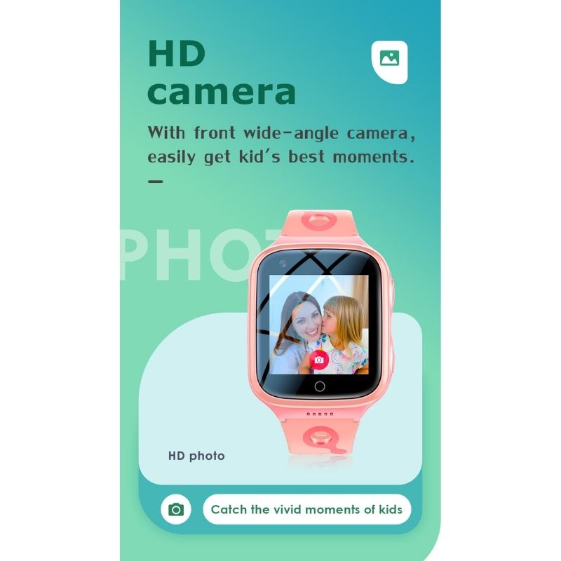 Đồng hồ thông minh cho bé 4G Cleverkid Hồng dịu dàng COOLKIDS HGW933