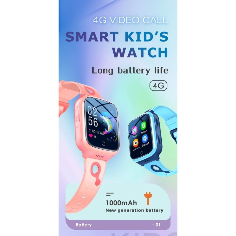 Đồng hồ thông minh cho bé 4G Cleverkid Hồng dịu dàng COOLKIDS HGW933