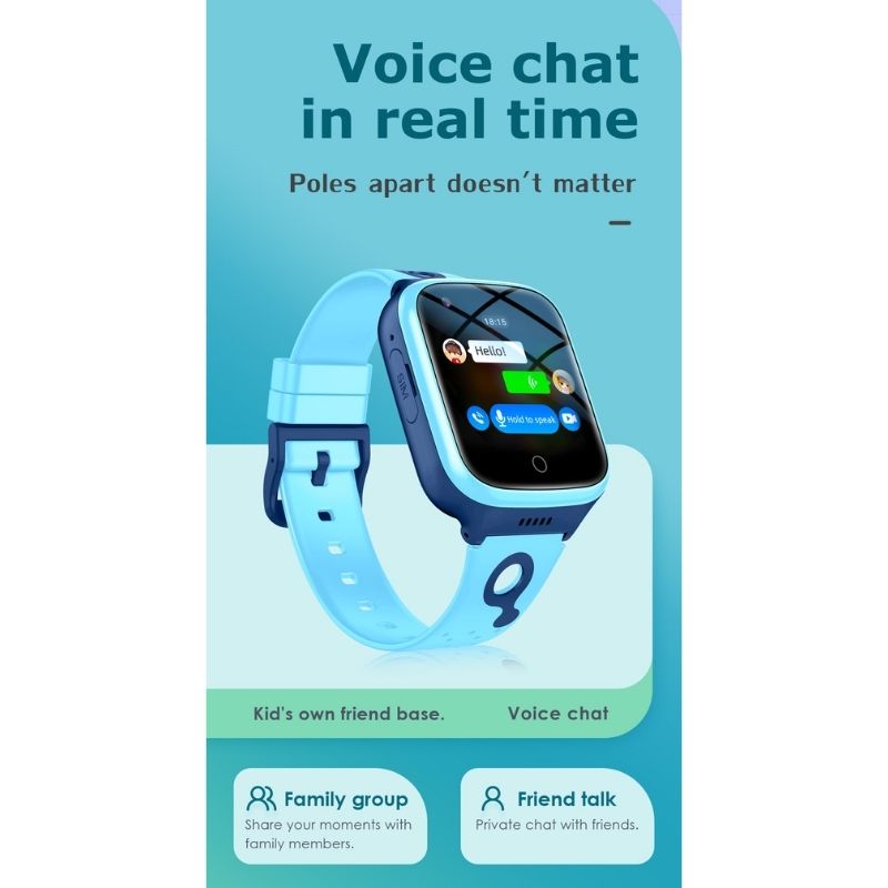 Đồng hồ thông minh cho bé 4G Cleverkid Hồng dịu dàng COOLKIDS HGW933