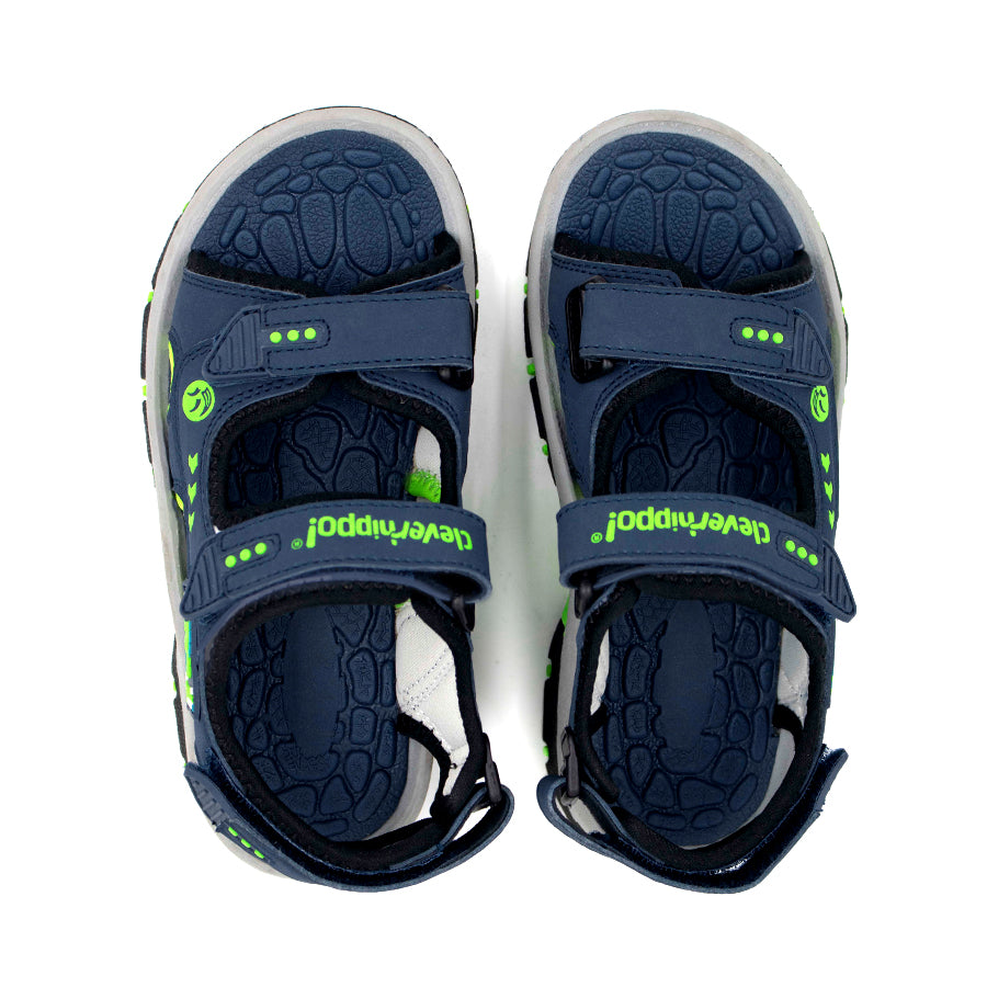 Giày Sandals Dynamic Khủng Long Siêu Đẳng Xanh Dương Clever Hippo SD301/BLUE