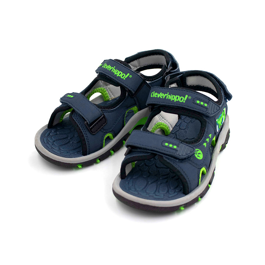Giày Sandals Dynamic Khủng Long Siêu Đẳng Xanh Dương Clever Hippo SD301/BLUE