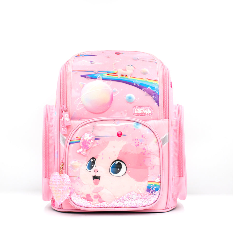 Balo Đi Học Fancy Kitty Pinky Hồng CLEVER HIPPO BK1232