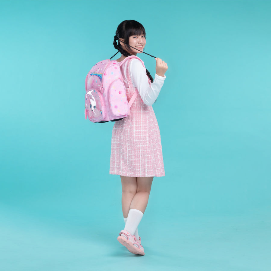 Balo Đi Học Fancy Kitty Pinky Hồng CLEVER HIPPO BK1232