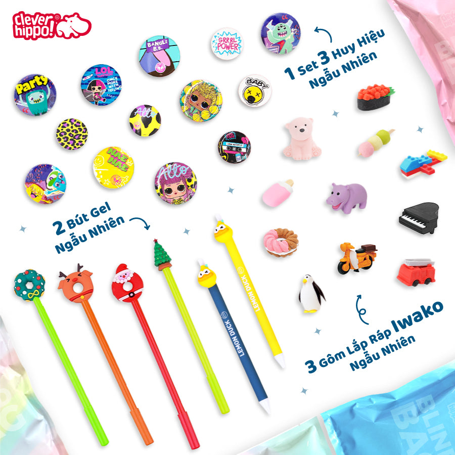Blindbag Văn Phòng Phẩm Và Phụ Kiện Cute CLEVERHIPPO CBGPEN01
