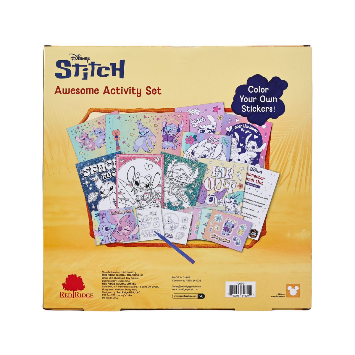 Bộ DIY Standee, Sticker Và Bút Màu Stitch RED RIDGE 100701