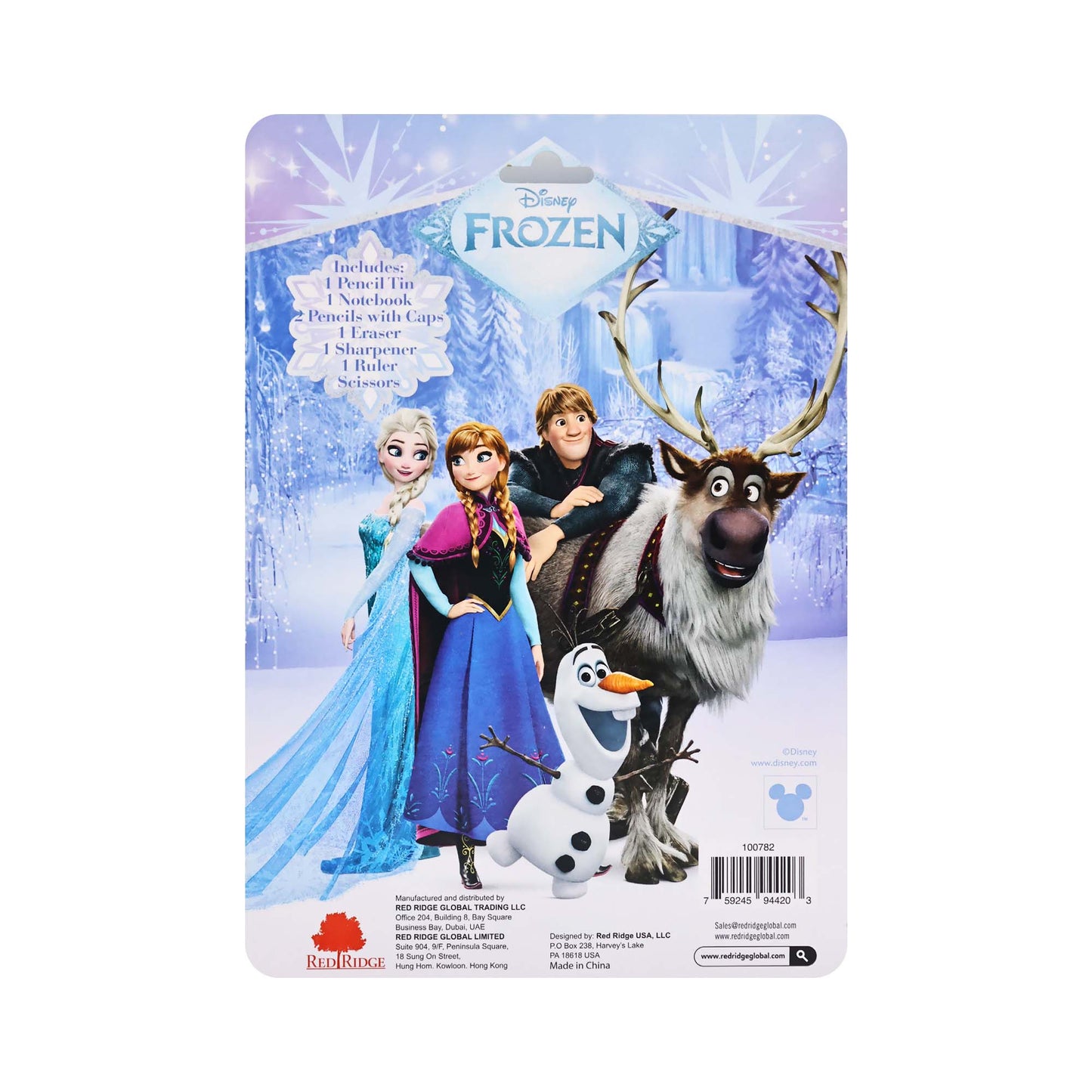 Bộ Đồ Dùng Học Tập 10 Món Disney Frozen RED RIDGE 100782