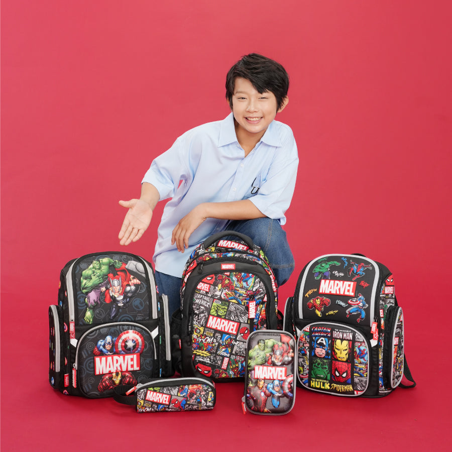 Hộp Bút Classic Siêu Anh Hùng Marvel Đen CLEVER HIPPO HLM0105