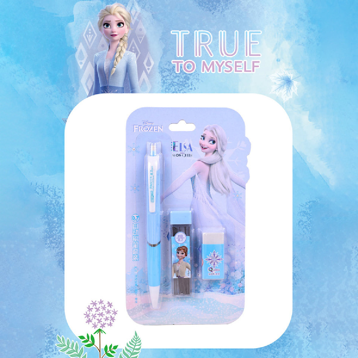 Combo Bút Chì Bấm Queen Elsa Unimass A73006-F1S