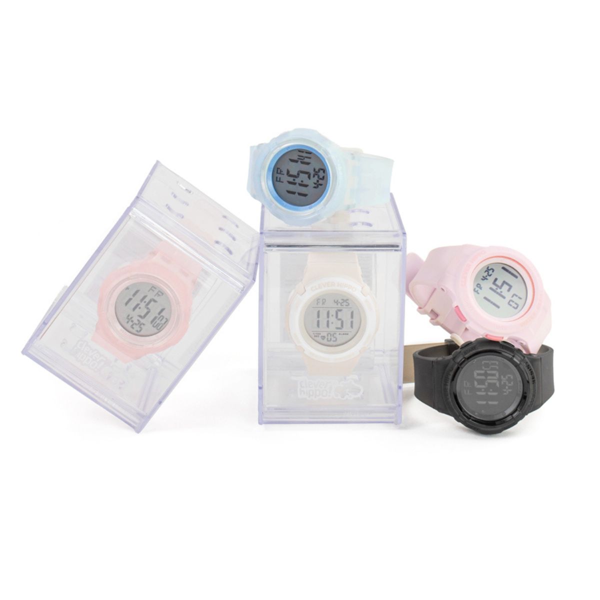 Đồng Hồ Digital Clever Watch Hồng Sakura CLEVERHIPPO DW002