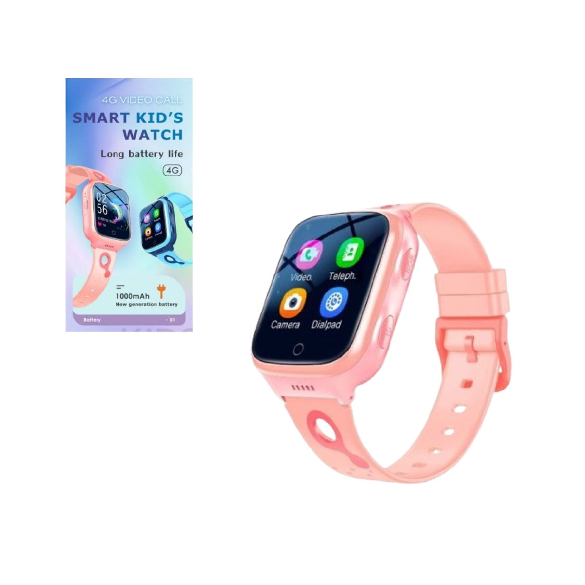 Đồng hồ thông minh cho bé 4G Cleverkid Hồng dịu dàng COOLKIDS HGW933
