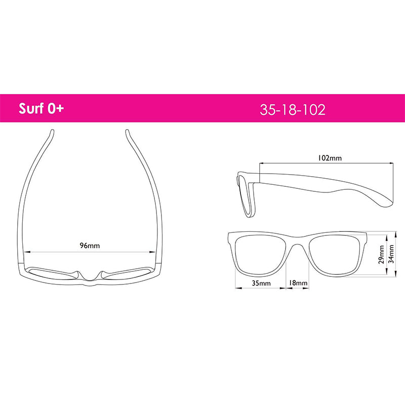 Kính mát thời trang Neon Pink 0+ REALSHADES 0SURNPK