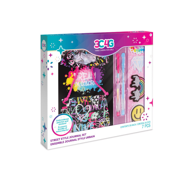 Combo sổ tay có khóa và bút gel họa tiết Graffiti