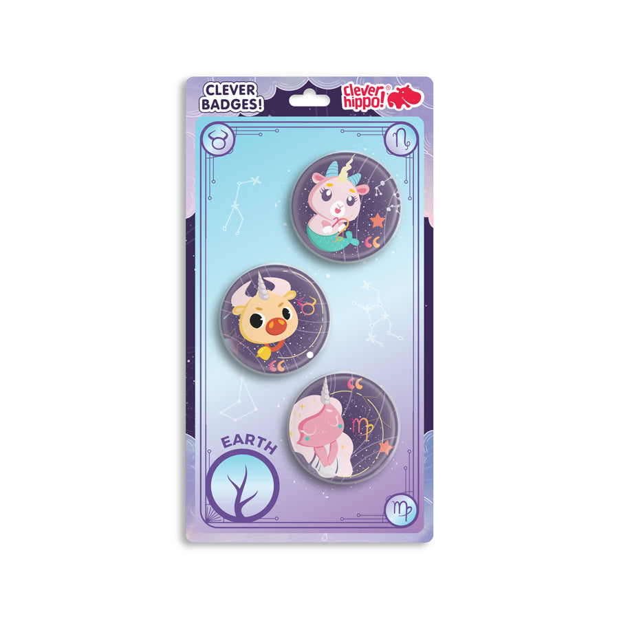 Huy hiệu Unicorn Horoscope - Earth CLEVERHIPPO BADGE03