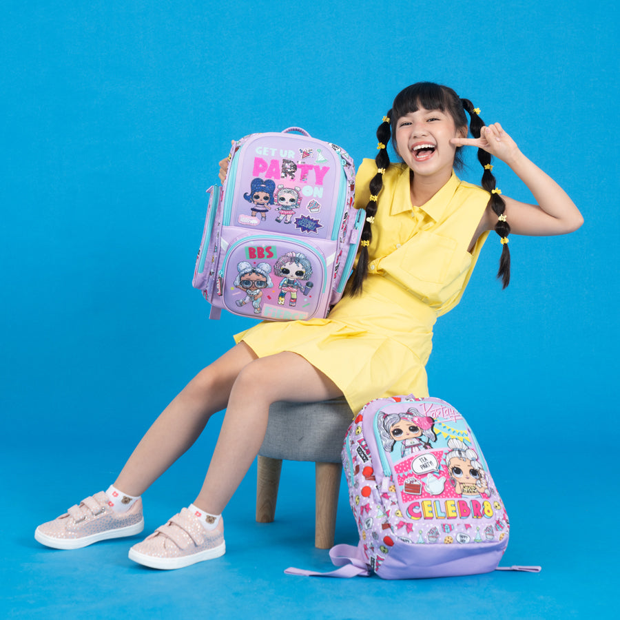 Balo Đi Học Fancy - L.O.L Present Surprise Tím CLEVER HIPPO BL1214