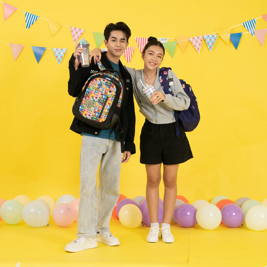 Balo Đi Học, Đi Chơi Zipit - Clever Monster Đen CLEVER HIPPO BM9202