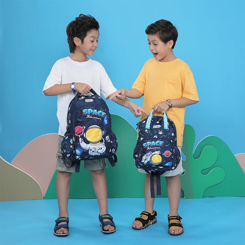 Balo Đi Học, Đi Chơi Easy Go Space Adventure Xanh CLEVER HIPPO BS0114