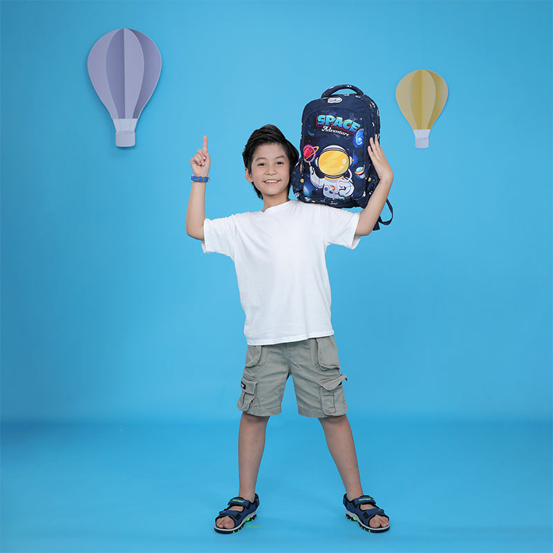 Balo Đi Học, Đi Chơi Easy Go Space Adventure Xanh CLEVER HIPPO BS0114