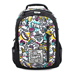 Balo Đi Học, Đi Chơi Zipit - Street Style Trắng CLEVER HIPPO BST9204