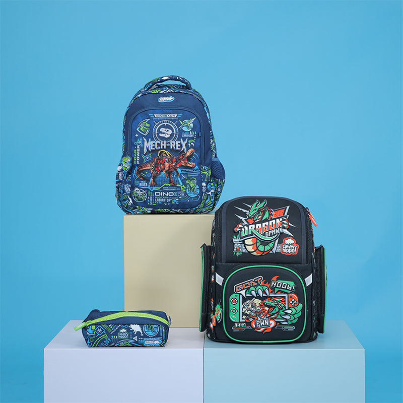 Hộp Bút Classic Mech-Rex Dino Xanh CLEVER HIPPO HD0120