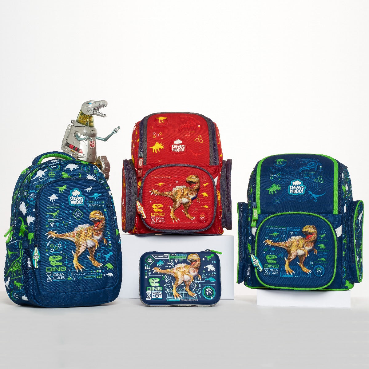 Hộp Bút 3D - Khủng Long Siêu Đẳng Xanh CLEVERHIPPO HD1207