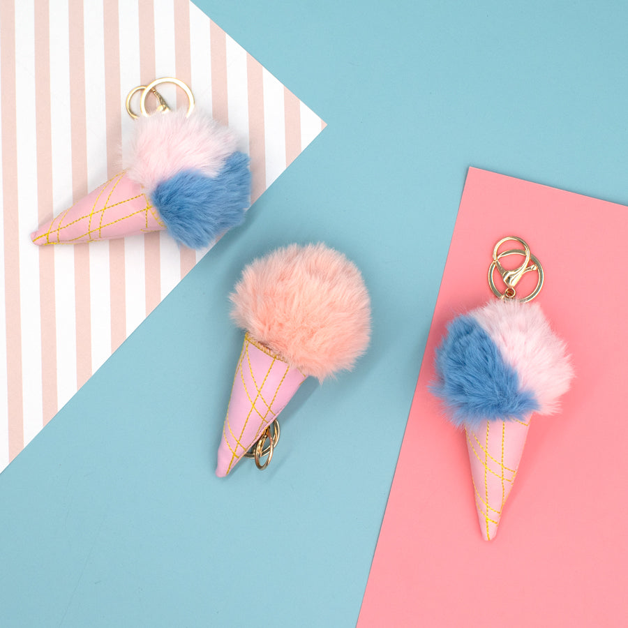 Móc khóa Pom Pom - Sweety ice cream