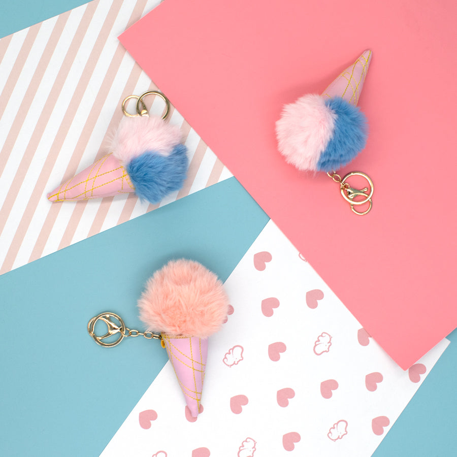 Móc khóa Pom Pom - Sweety ice cream