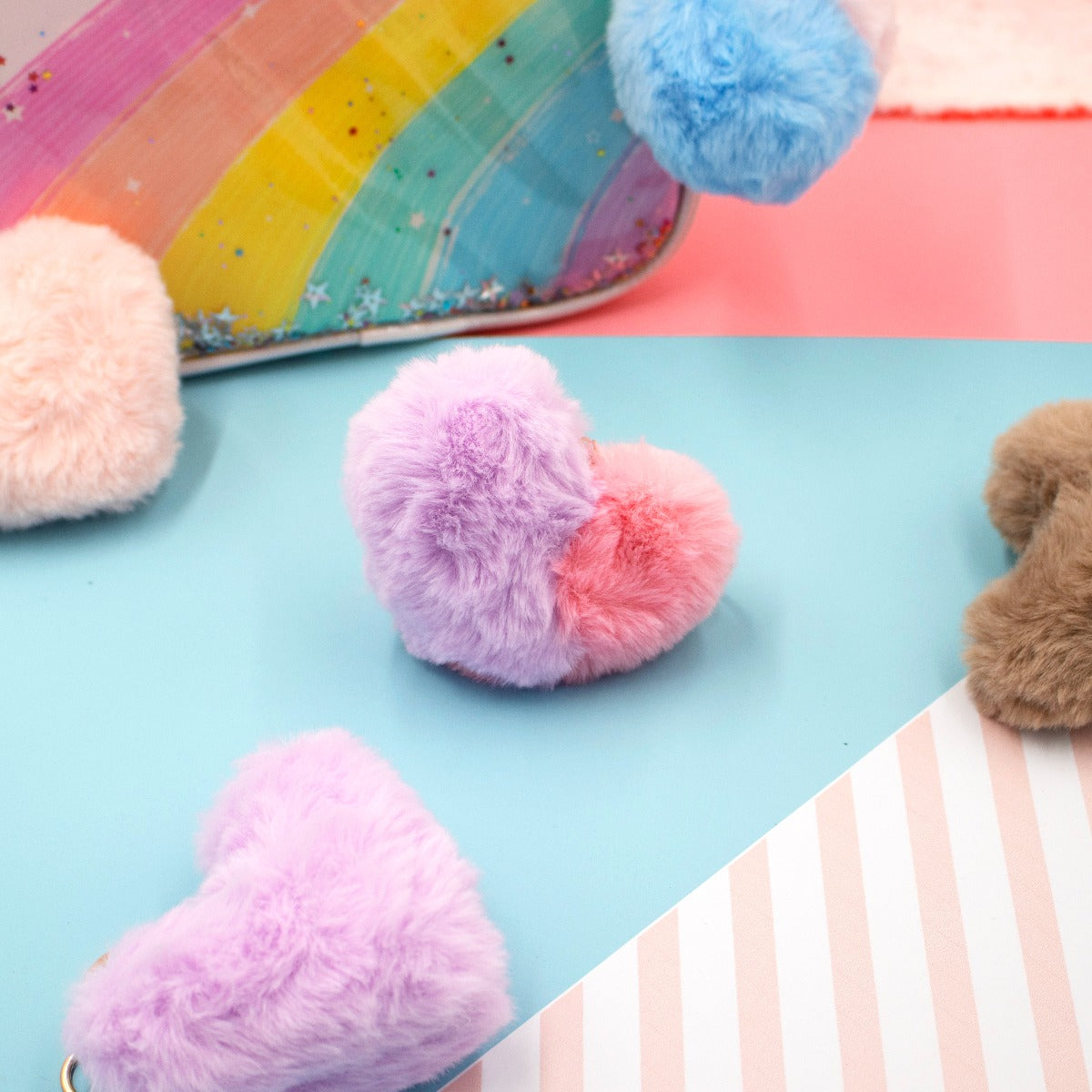 Móc khóa Pom Pom - Sweet Hearts