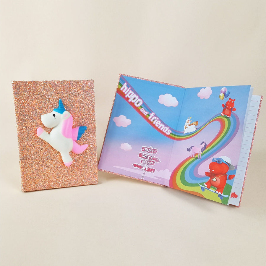 Bộ đồ dùng văn phòng phẩm - Glittery Unicorn Hồng