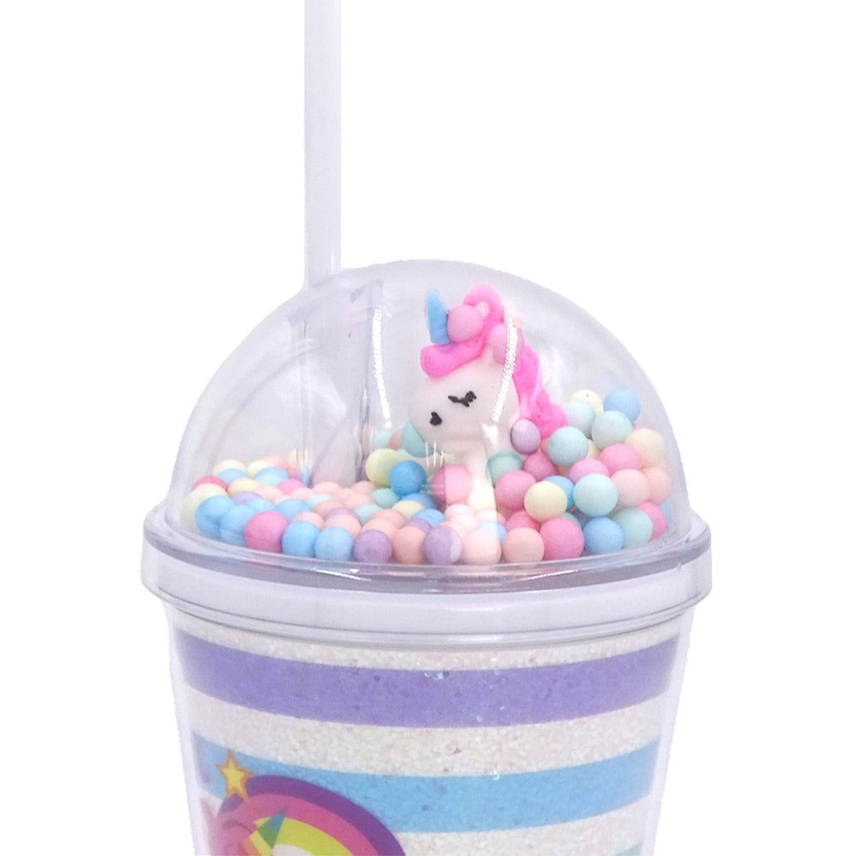Clever Cup - Ly nhựa Rainbow Unicorn Hồng