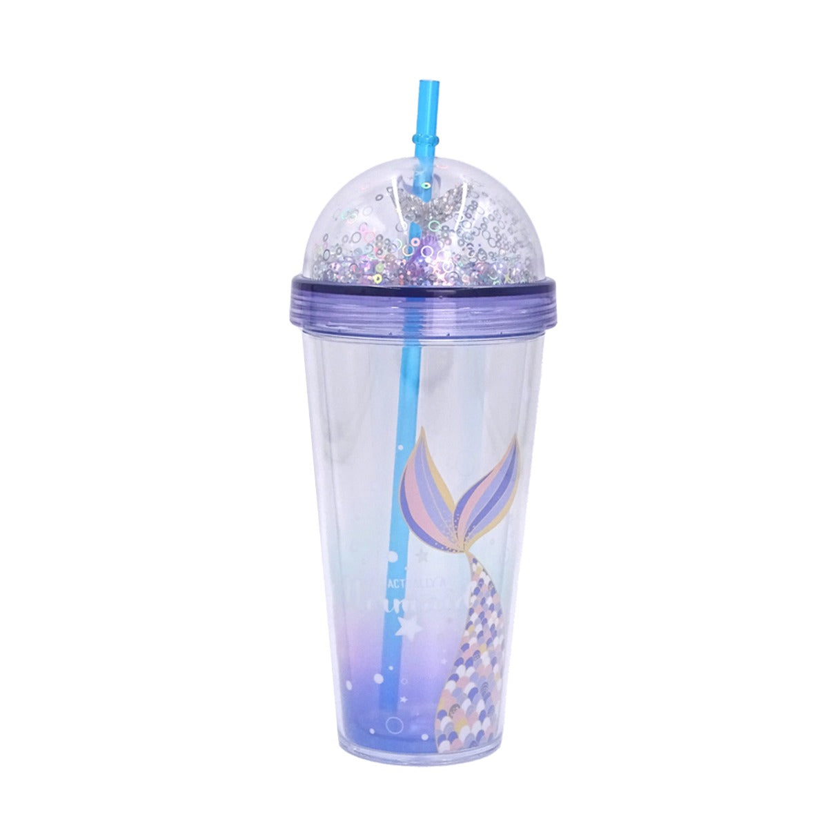 Clever Cup - Ly nhựa Little Mermaid Tím
