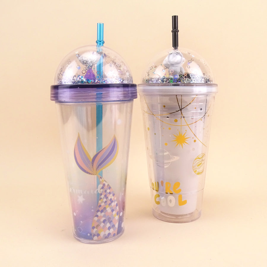 Clever Cup - Ly nhựa Little Mermaid Tím