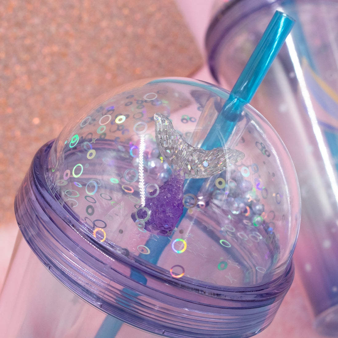 Clever Cup - Ly nhựa Little Mermaid Tím