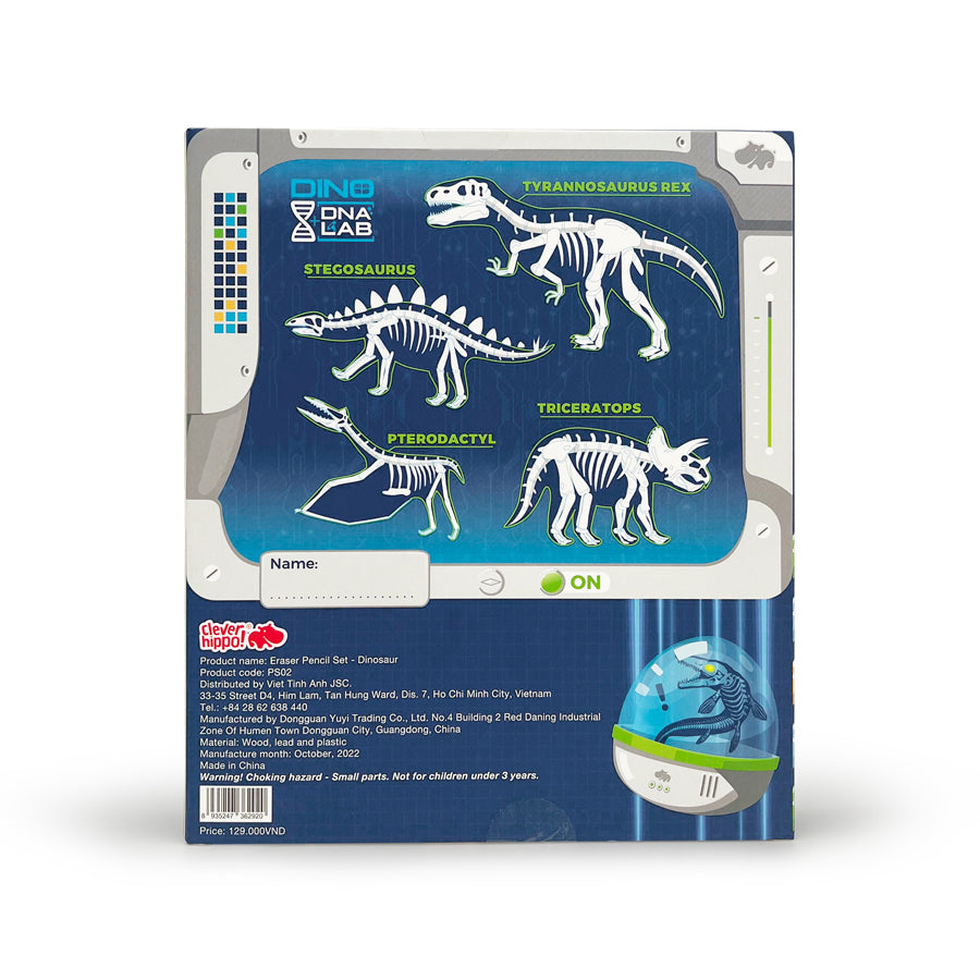 Combo gôm và bút chì Dino Lab