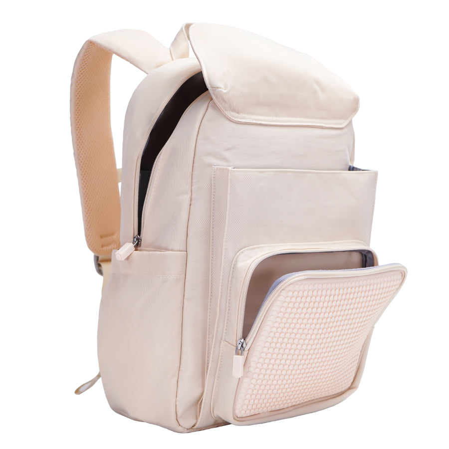 Balo Đi Học, Đi Chơi Influencers Trắng Ivory UPIXEL U21-002