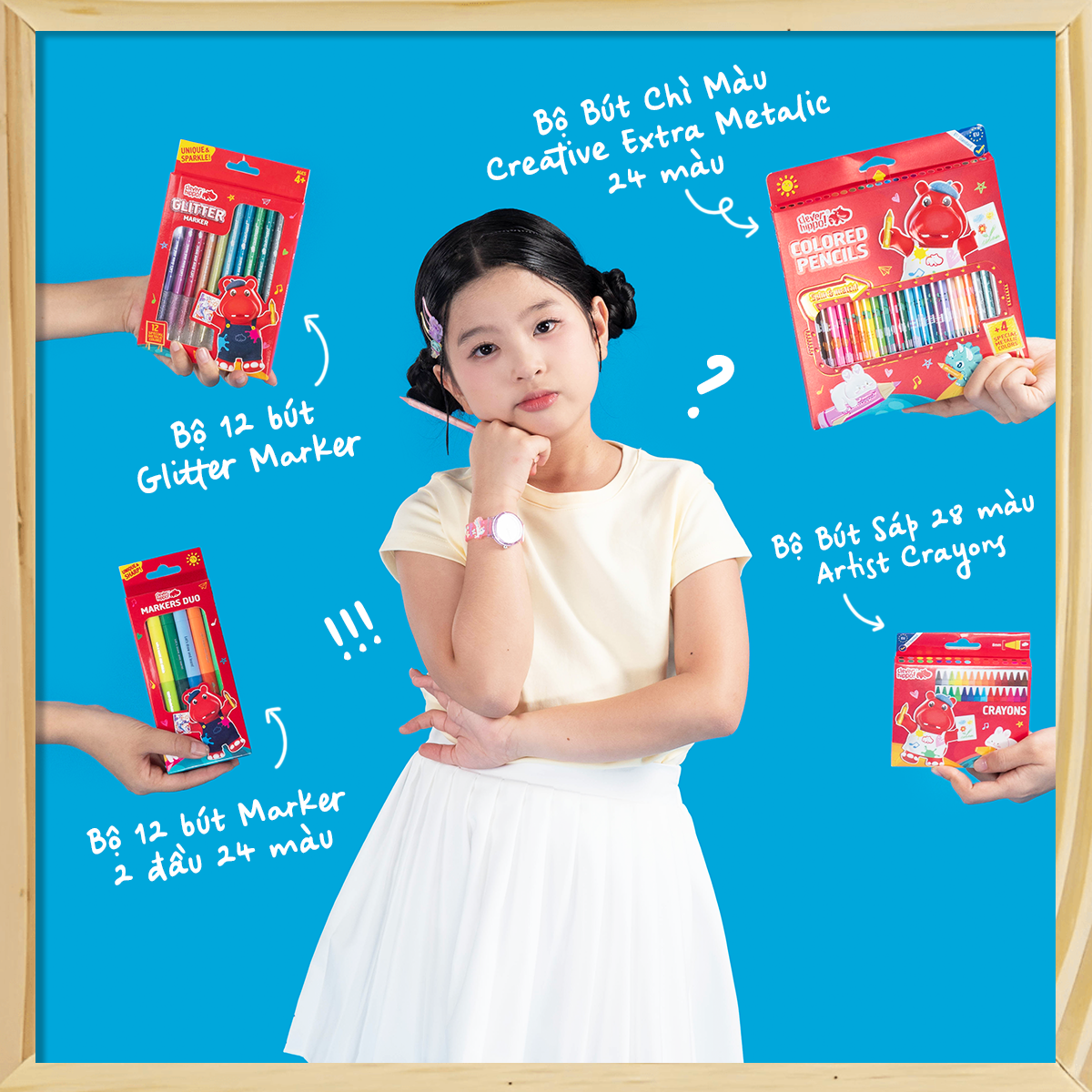 Bộ Bút Chì Màu Creative Extra Metalic - 24 Màu CLEVERHIPPO COPEN2402