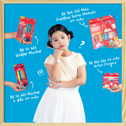Bộ Bút Chì Màu Creative Extra Metalic - 24 Màu CLEVERHIPPO COPEN2402