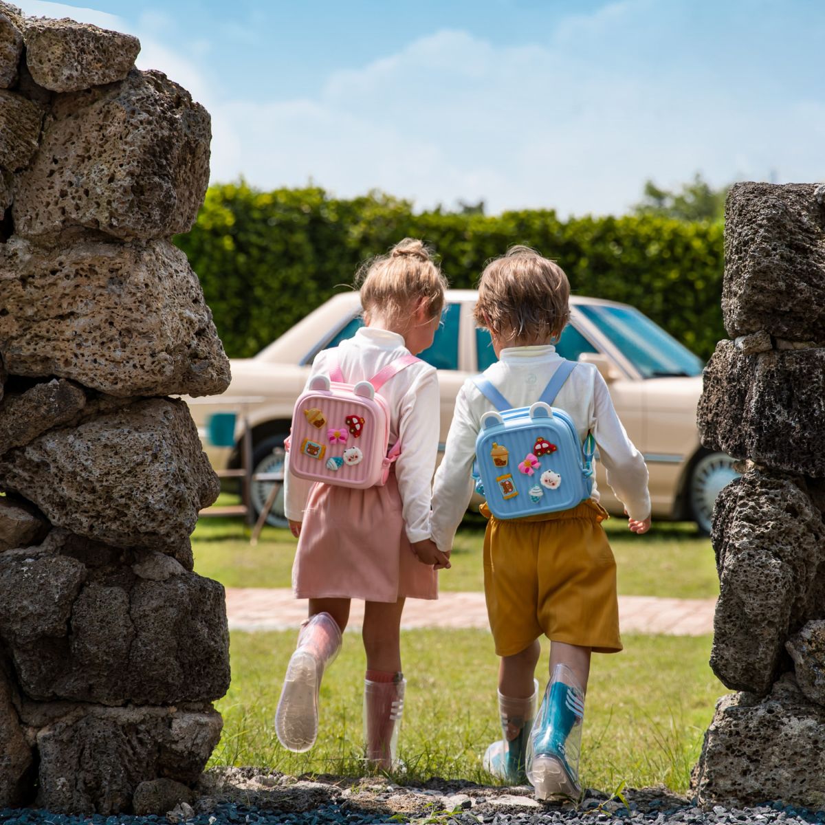 Ba Lô Đi Học, Đi Chơi Mini Kèm Charm KOOOL Hồng K32/PINK