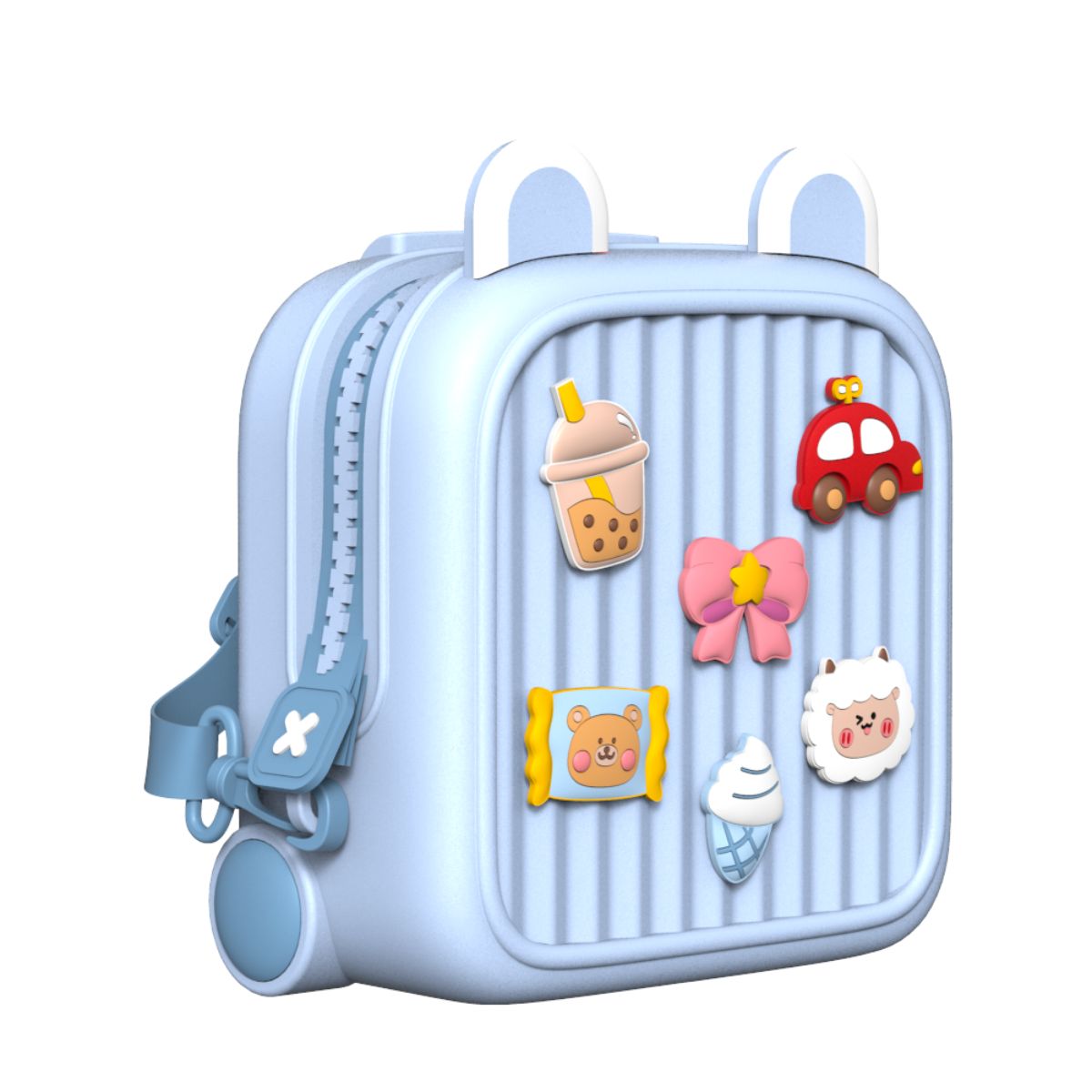 Ba Lô Đi Học, Đi Chơi Mini Kèm Charm KOOOL Xanh Dương K32/BLUE