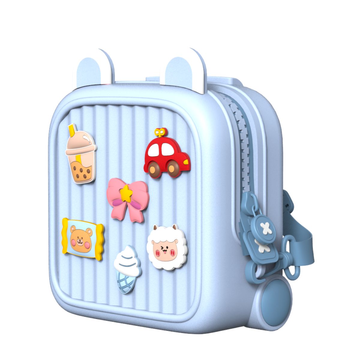 Ba Lô Đi Học, Đi Chơi Mini Kèm Charm KOOOL Xanh Dương K32/BLUE