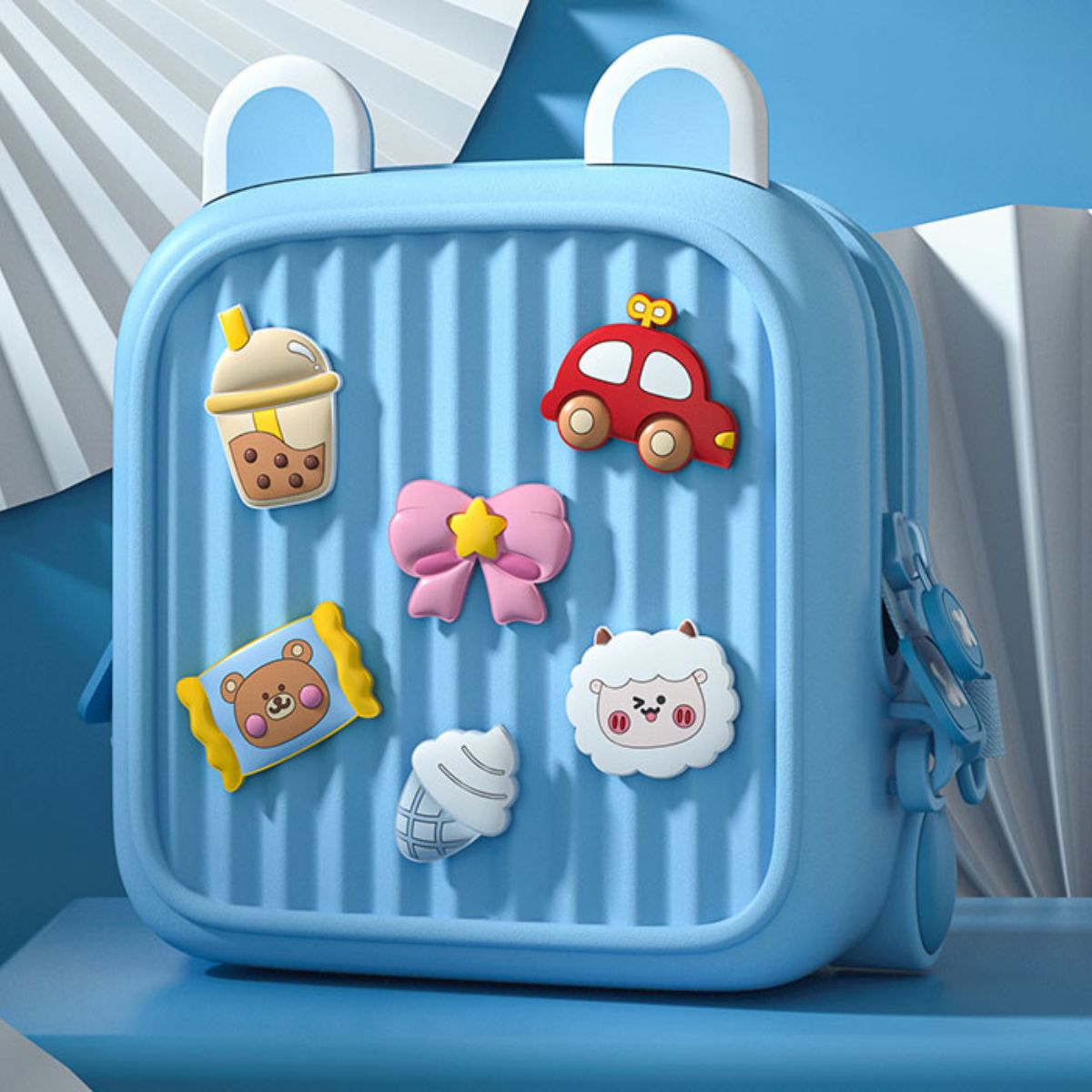 Ba Lô Đi Học, Đi Chơi Mini Kèm Charm KOOOL Xanh Dương K32/BLUE