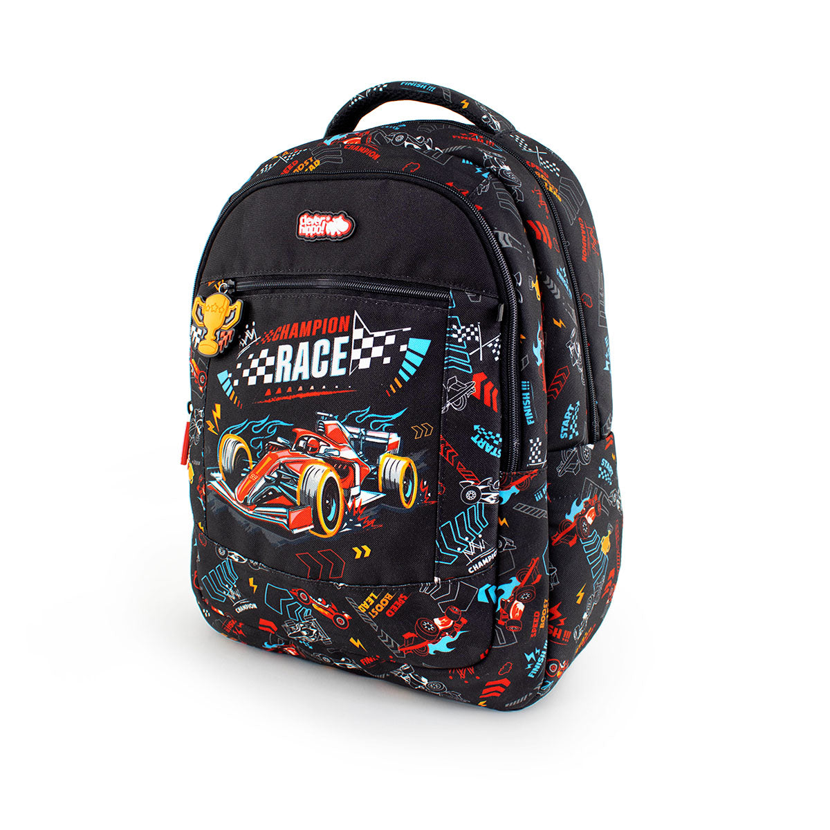 Ba Lô Đi Học, Đi Chơi ActiveGo Champion Race - Jet Black CLEVER HIPPO BC0129/BLACK
