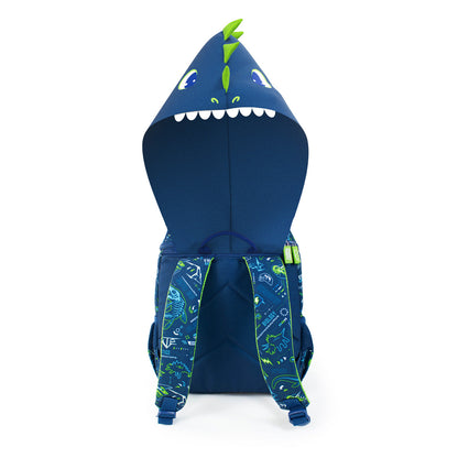 Ba Lô Đi Học Đi Chơi Có Nón Hoodie Thundersaur CLEVER HIPPO BT3111/BLUE