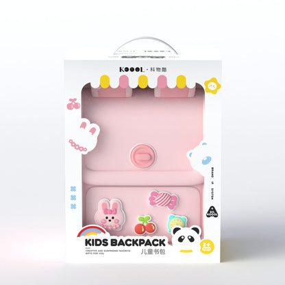 Ba Lô Đi Học, Đi Chơi Kèm Charm Cute Hồng Xinh Xắn KOOOL K87/PINK