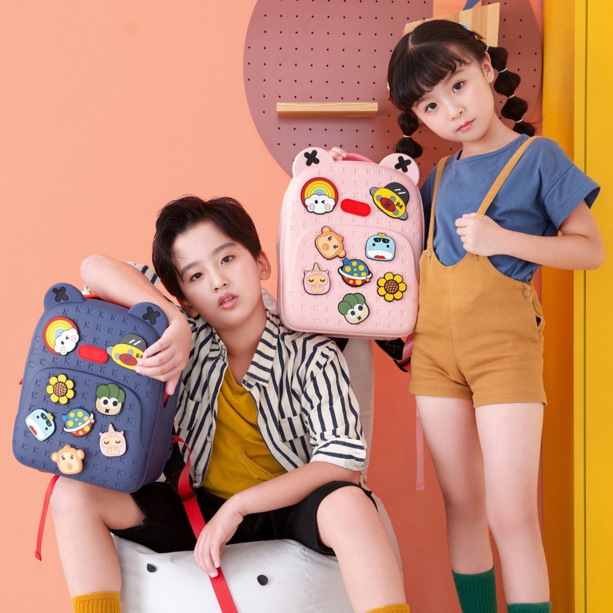 Ba Lô Đi Học, Đi Chơi Kèm Charm KOOOL Hồng KBP16/PINK