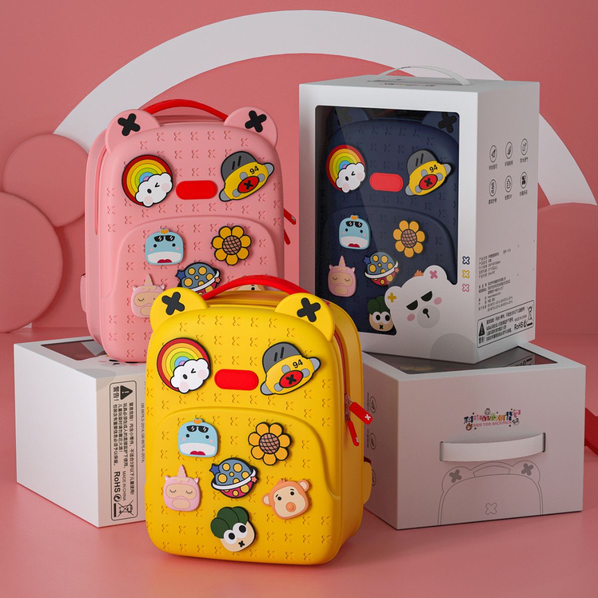 Ba Lô Đi Học, Đi Chơi Kèm Charm KOOOL Xanh Dương KBP16/BLUE