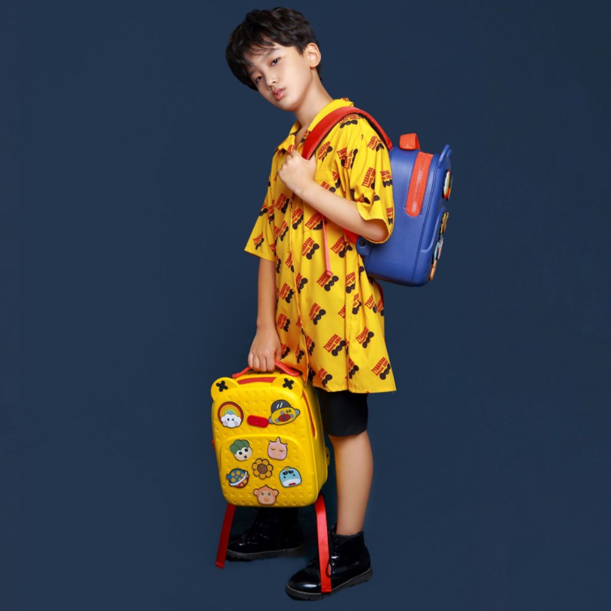 Ba Lô Đi Học, Đi Chơi Kèm Charm KOOOL Xanh Dương KBP16/BLUE