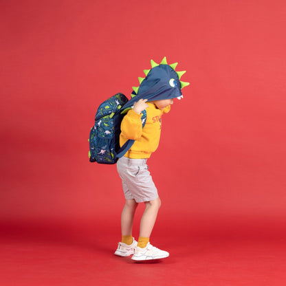 Ba Lô Đi Học Đi Chơi Có Nón Hoodie Khủng Long Siêu Đẳng CLEVERHIPPO BD3109