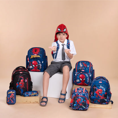 Ba Lô Hoodie Người Nhện Spider-Man Xanh CLEVERHIPPO BLS3108