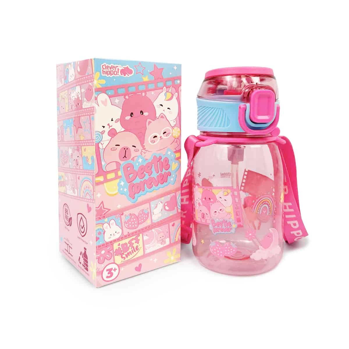 Bình Nước Có Dây Đeo Bestie Forever CLEVERHIPPO WB03