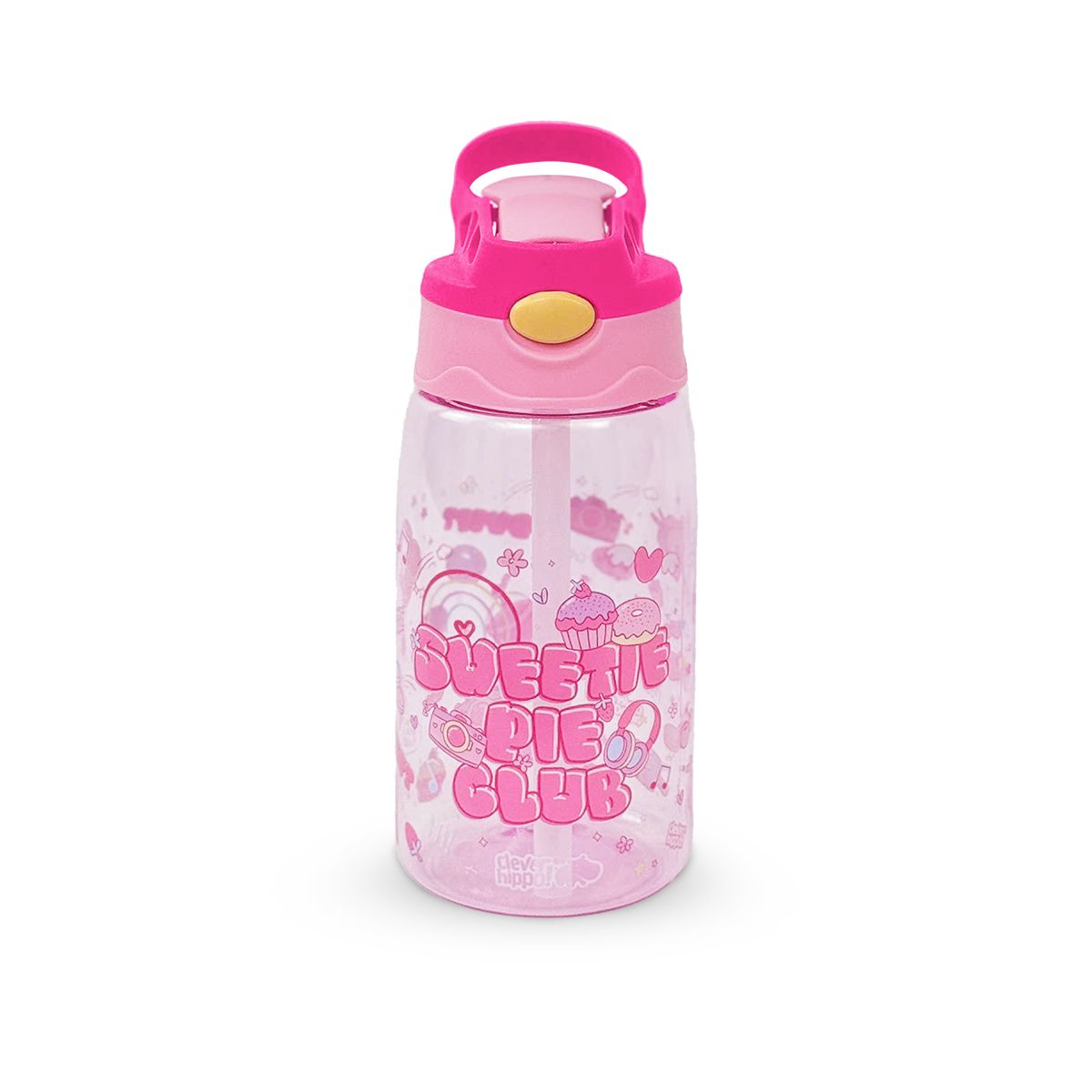 Bình Nước Nhựa Ống Hút Gập Sweetie Pie Club CLEVERHIPPO WB04/LIGHTPINK
